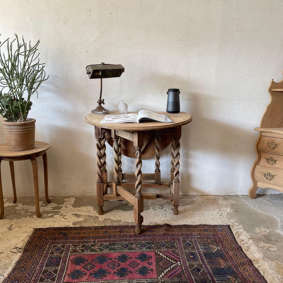 ビンテージ　ゲートレッグテーブル ドロップリーフテーブル 剥離