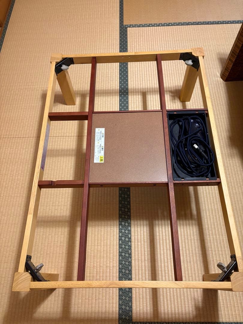 ホワイトオーク無垢材使用天板付きこたつ