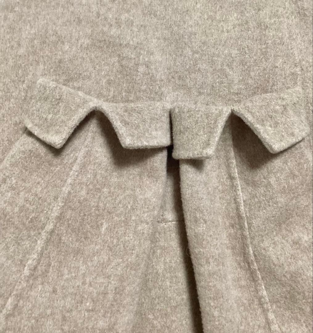 victorianリバーロングノーカラーコート ベージュ36