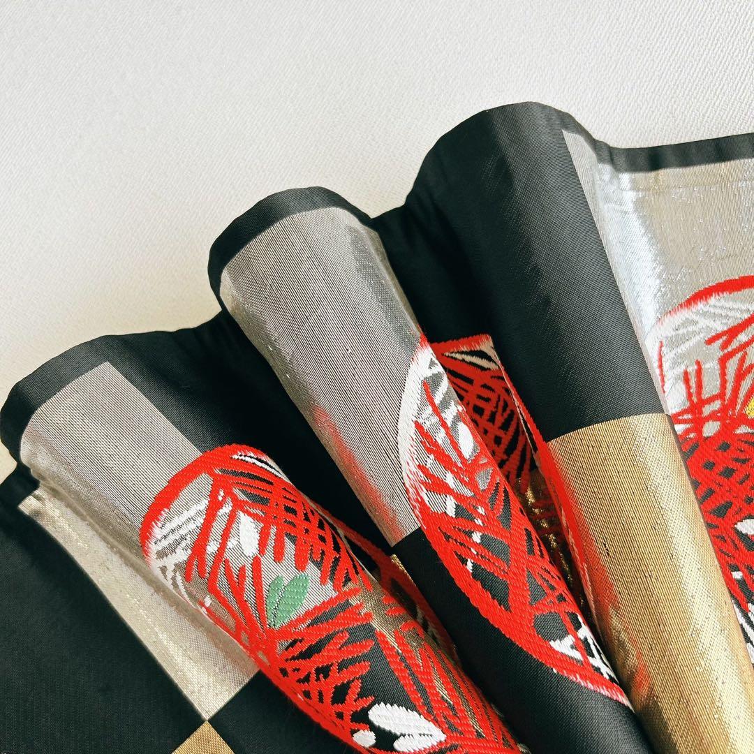 フルセット　七五三　７歳女の子　着物＆帯＆簡単半衿＆小物セット　オレンジ　鶴