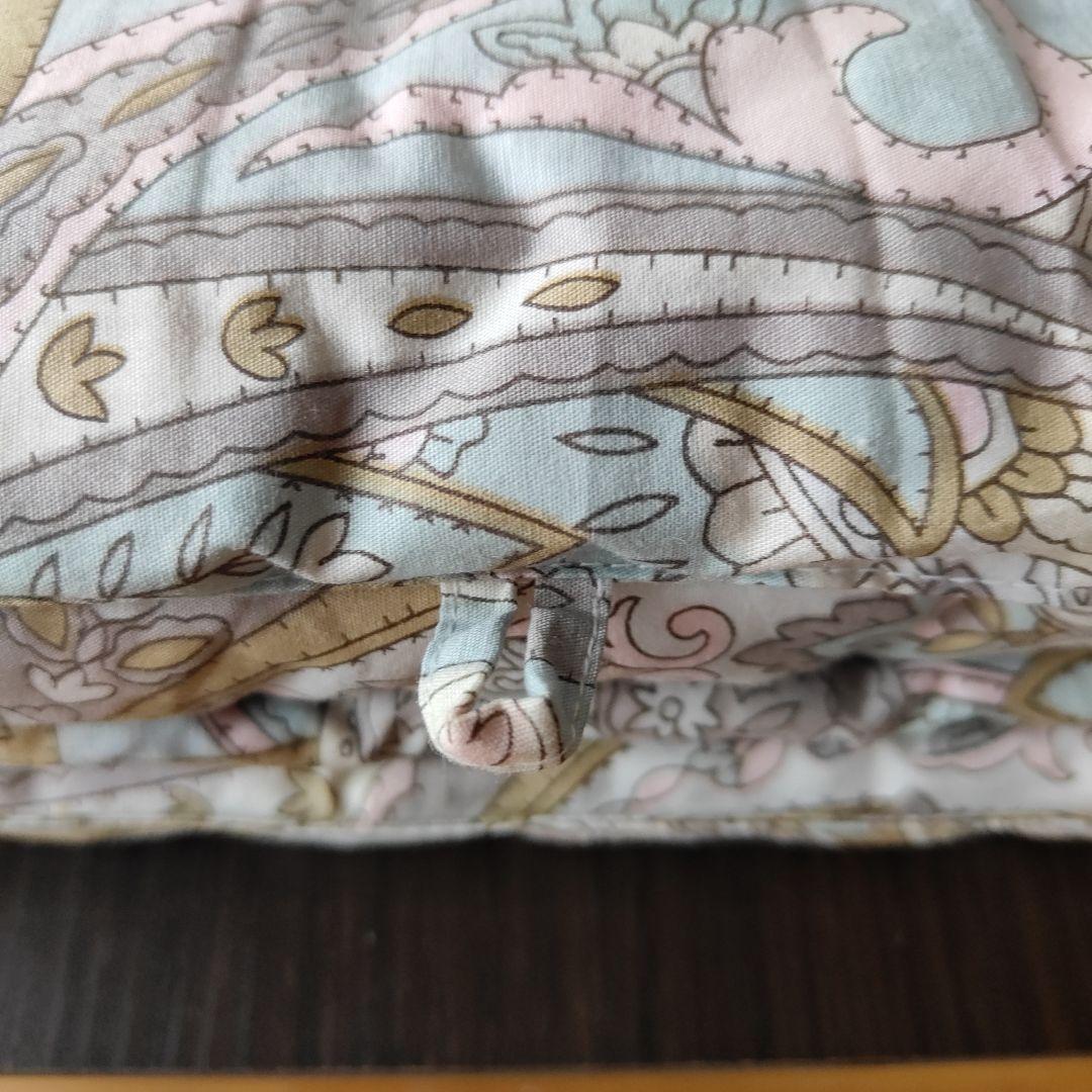 ②シルク肌掛ふとん 真綿ふとん シングル ブルー