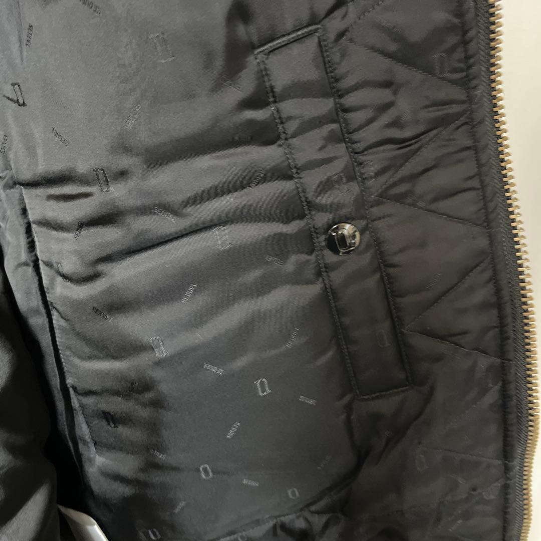 SEQUEL 袖レザー スウェード切替 MA-1 ジャケット 黒L シークエル