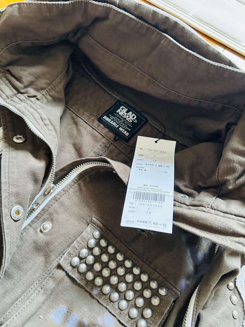 <専用>GLADNEWSミリタリージャケットデッドストックボーンスタッツ2way