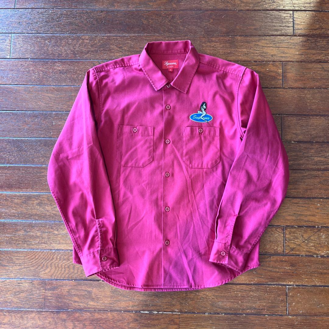 supreme 18ss pin up work shirt ワークシャツ