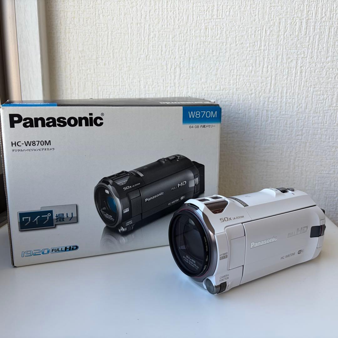 【美品】Panasonic HC-W870M ビデオカメラ 箱あり