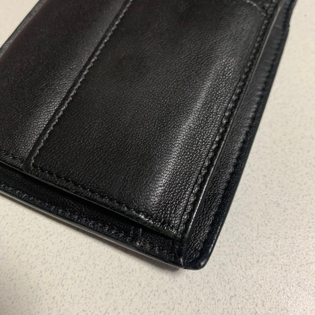 BOTTEGA VENETA 二つ折り 財布 ブルー ブラック