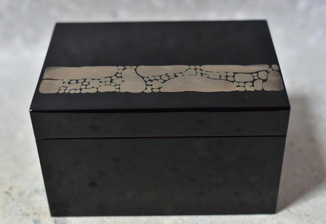 値下げ、利休茶箱４点組　輪島塗雪月花蒔絵　秋峰作　共箱/お茶道具