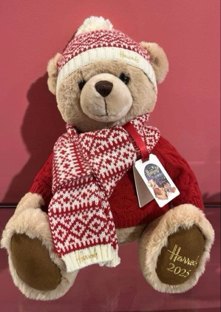 ハロッズ テディベア 2025年 クリスマスベア くまさん ぬいぐるみ