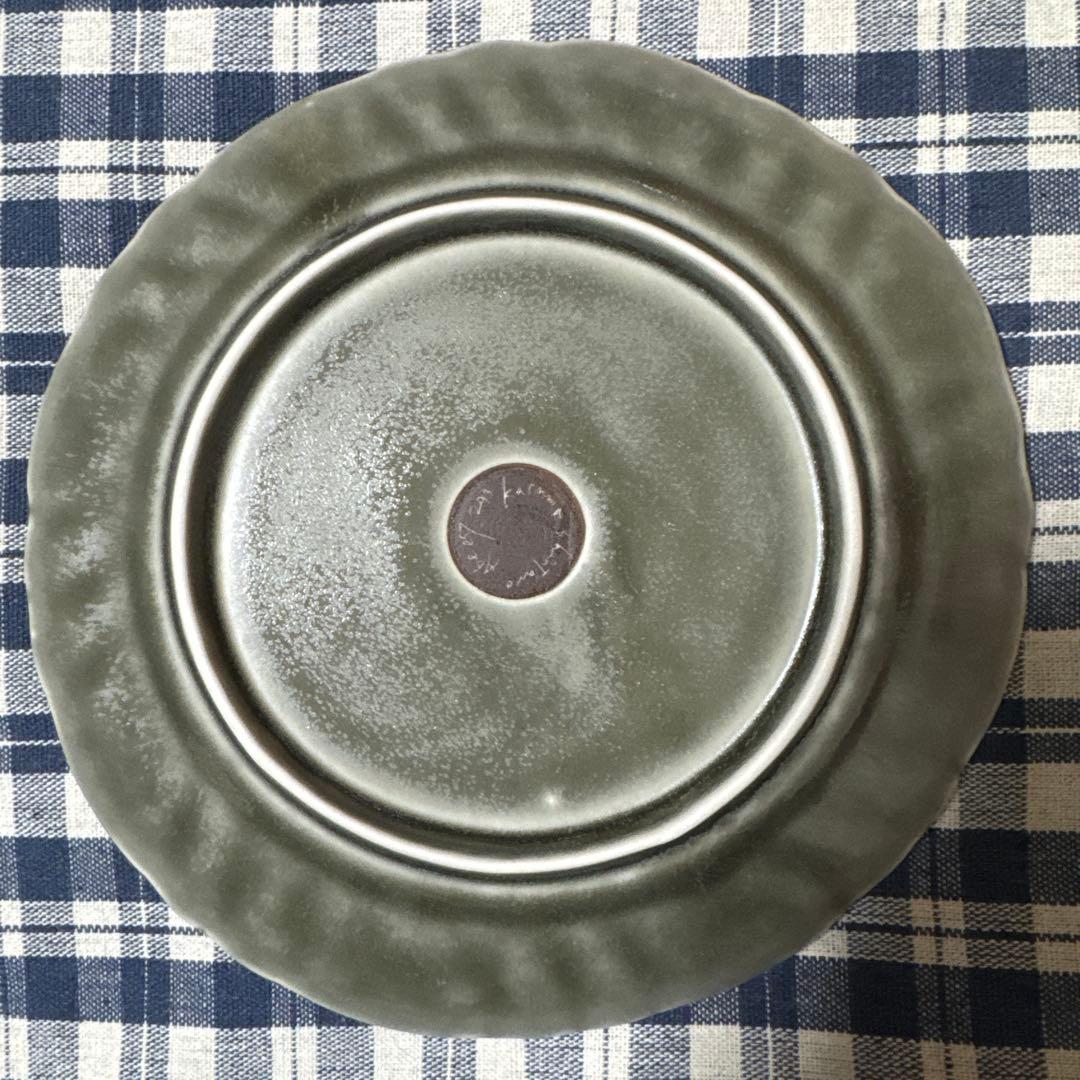 阿部慎太郎　オリーブ　レリーフ　皿　新品