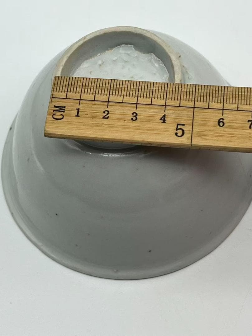 明時代　染付 青花人物文碗　古染付 唐物　古賞物　時代物　茶碗(F-120)