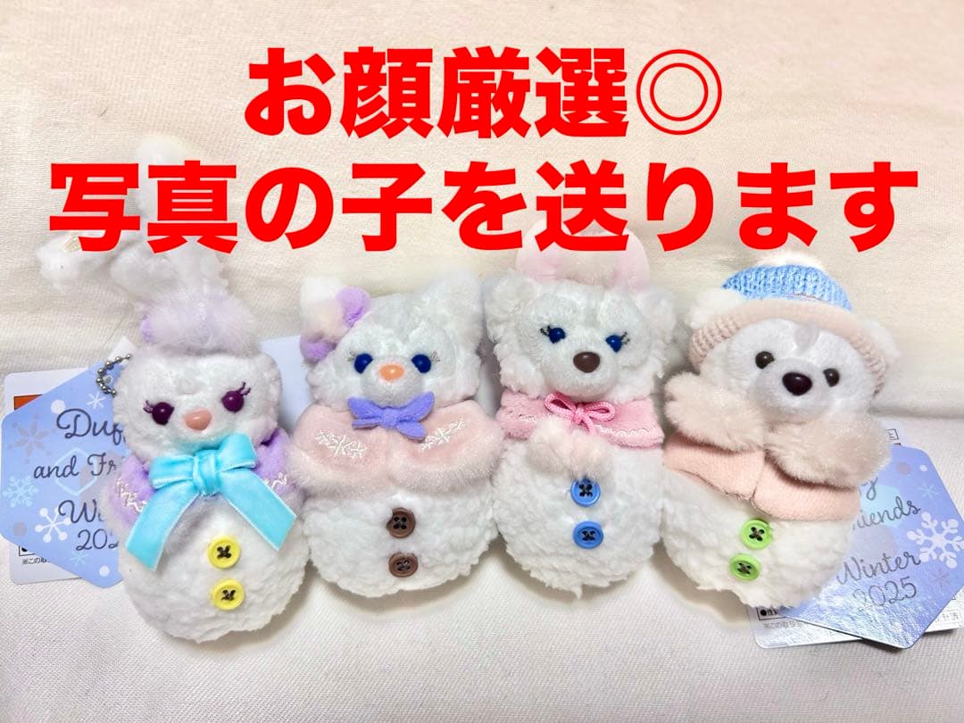 シークレットオブスノーウィーデイ　ダッフィーぬいぐるみチャーム　雪だるまぬいちゃ