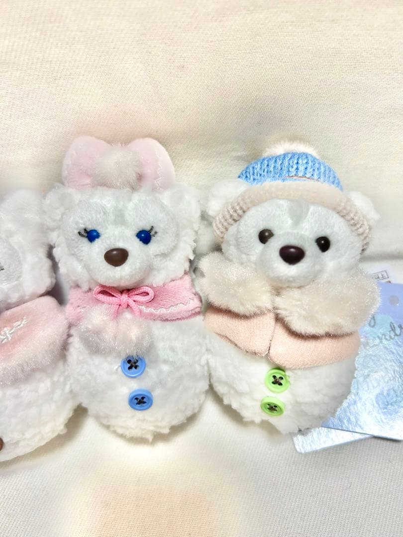 シークレットオブスノーウィーデイ　ダッフィーぬいぐるみチャーム　雪だるまぬいちゃ