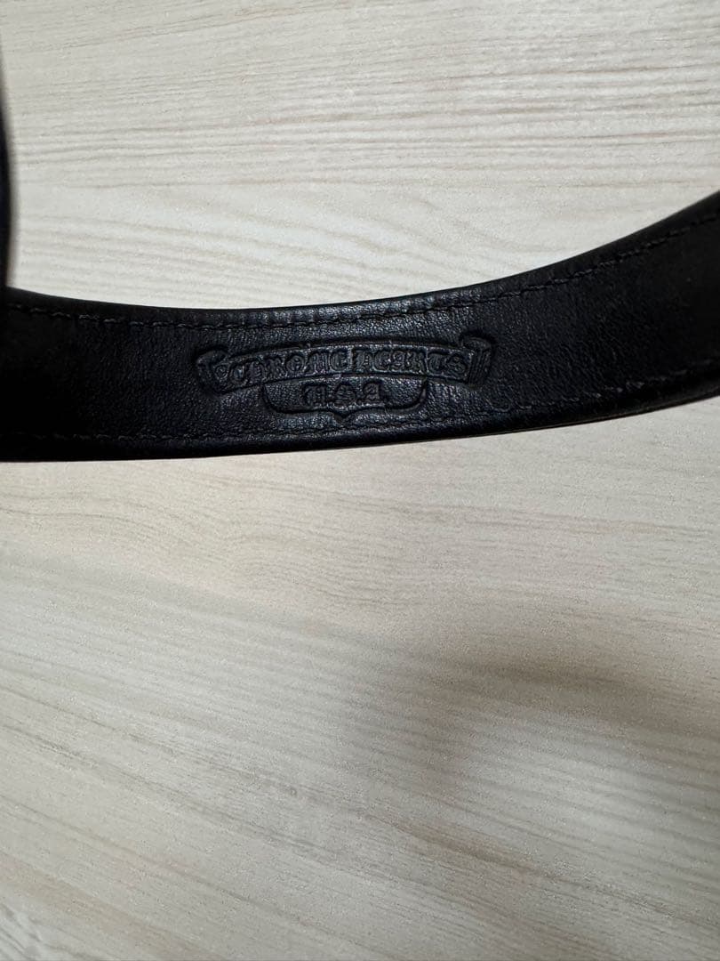 クロムハーツ CHROME HEARTS ブラックレザーバングル ブレスレット