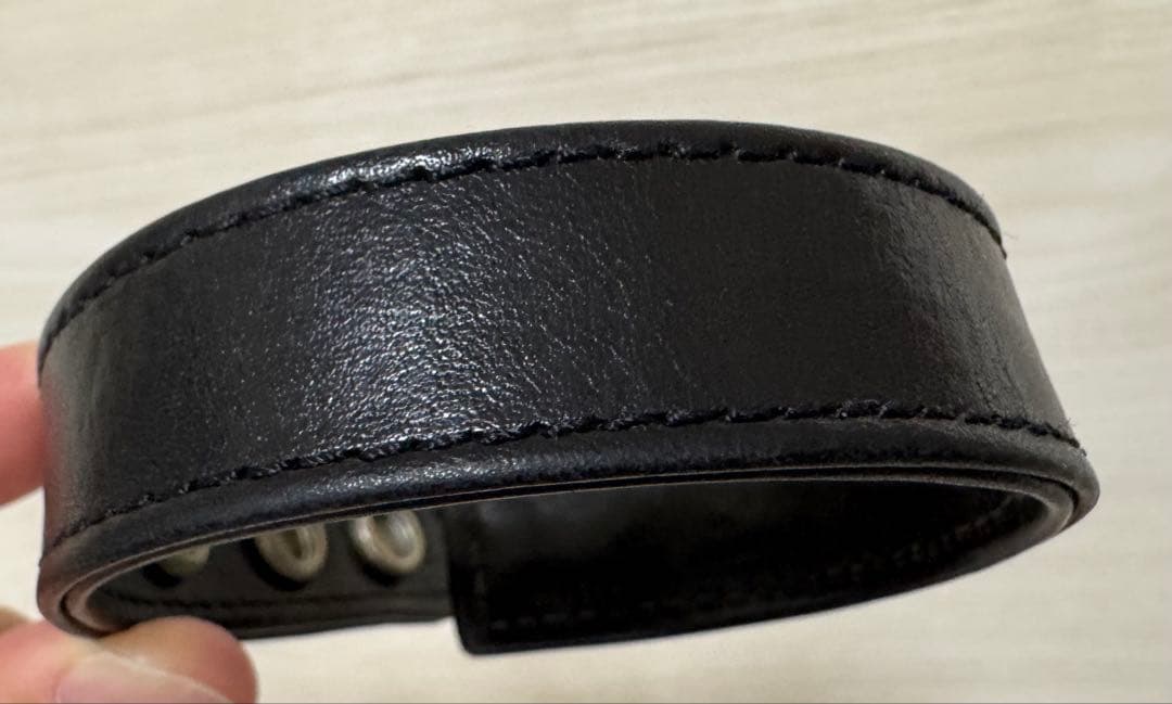 クロムハーツ CHROME HEARTS ブラックレザーバングル ブレスレット