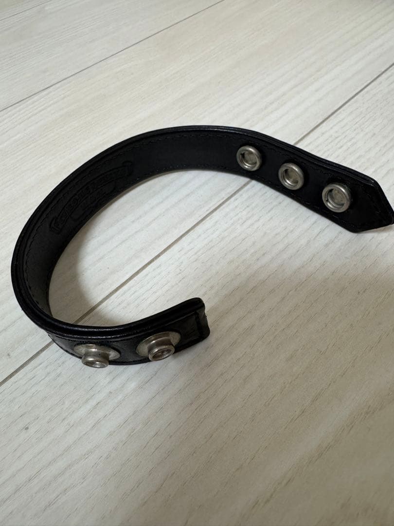 クロムハーツ CHROME HEARTS ブラックレザーバングル ブレスレット