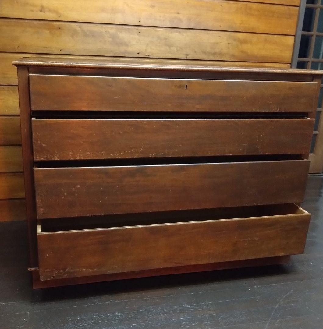 ヴィンテージ木製チェスト　横長ダンス　シンプル　和室洋室どちらにも　手渡し可能