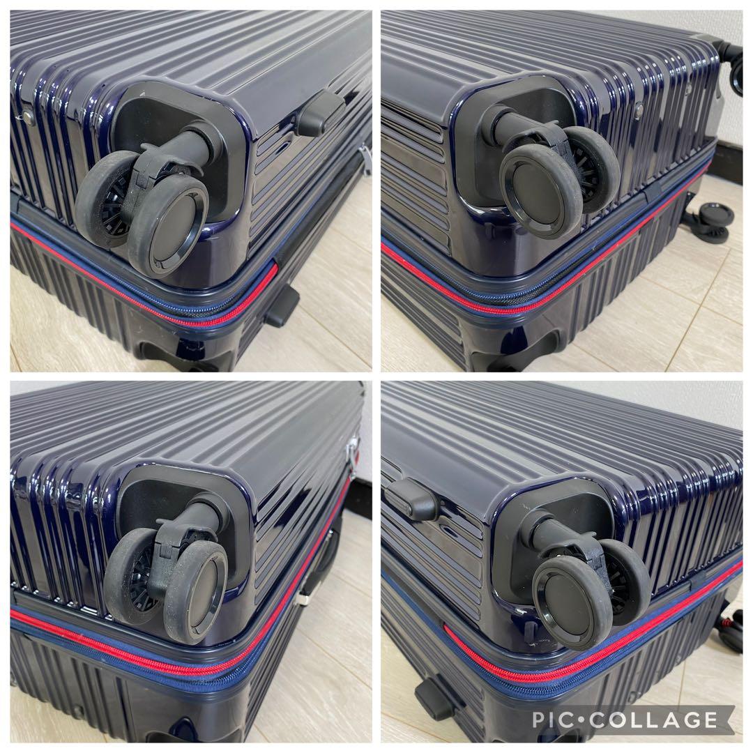 【美品】TRANSCONTINENTS 4輪　キャリーケース　M 75L