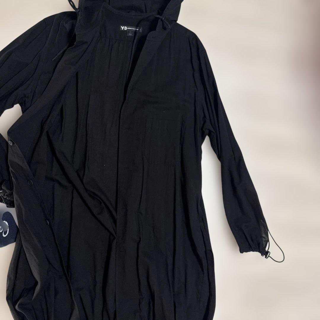 Yohji Yamamotoのadidas×Y-3のブラックロングパーカー