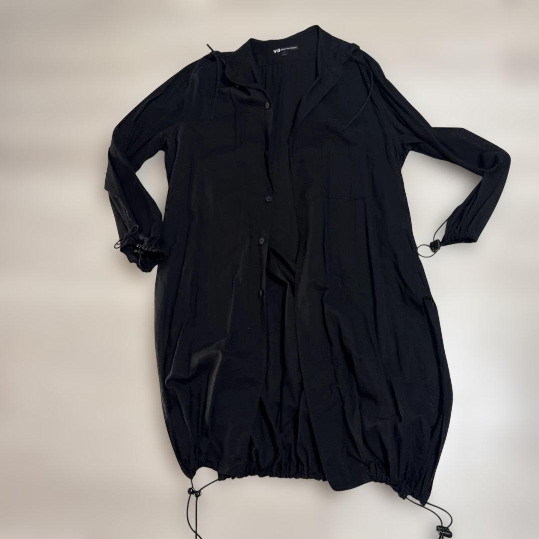 Yohji Yamamotoのadidas×Y-3のブラックロングパーカー