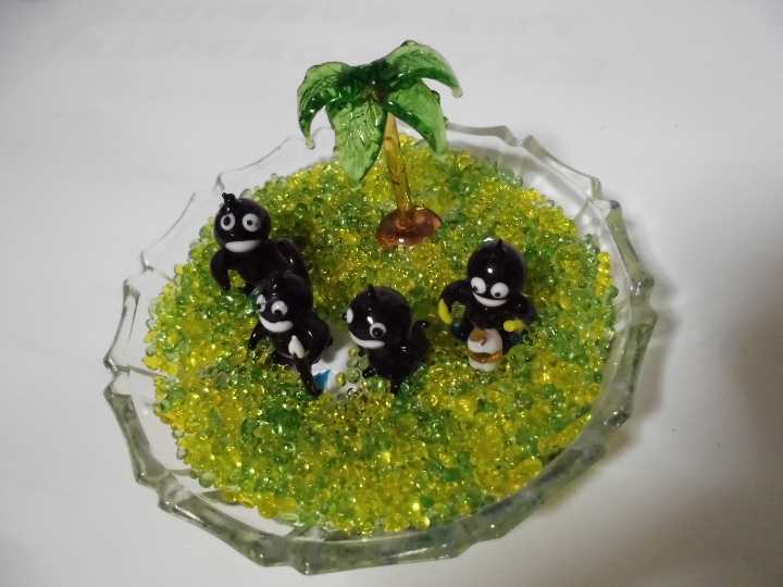 ガラス細工　ちびくろさんぼ