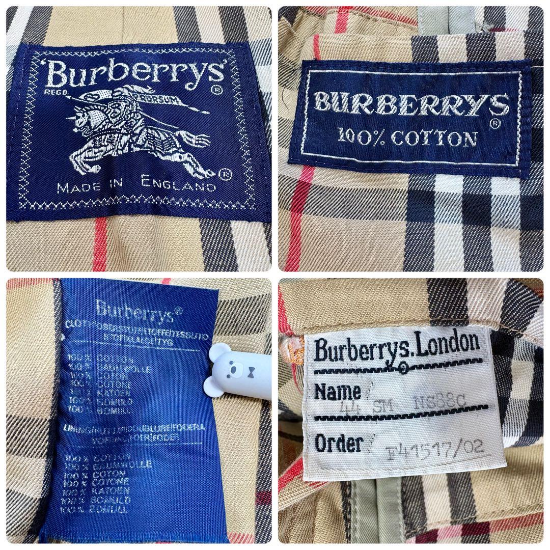 美品 BURBERRY バーバリー ステンカラーコート ノバチェック L相当