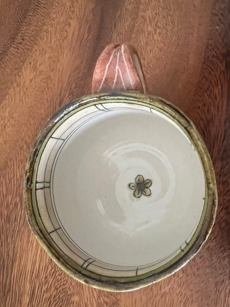 織部焼 作家器 角皿 輪花钵 マグカップ4点セット