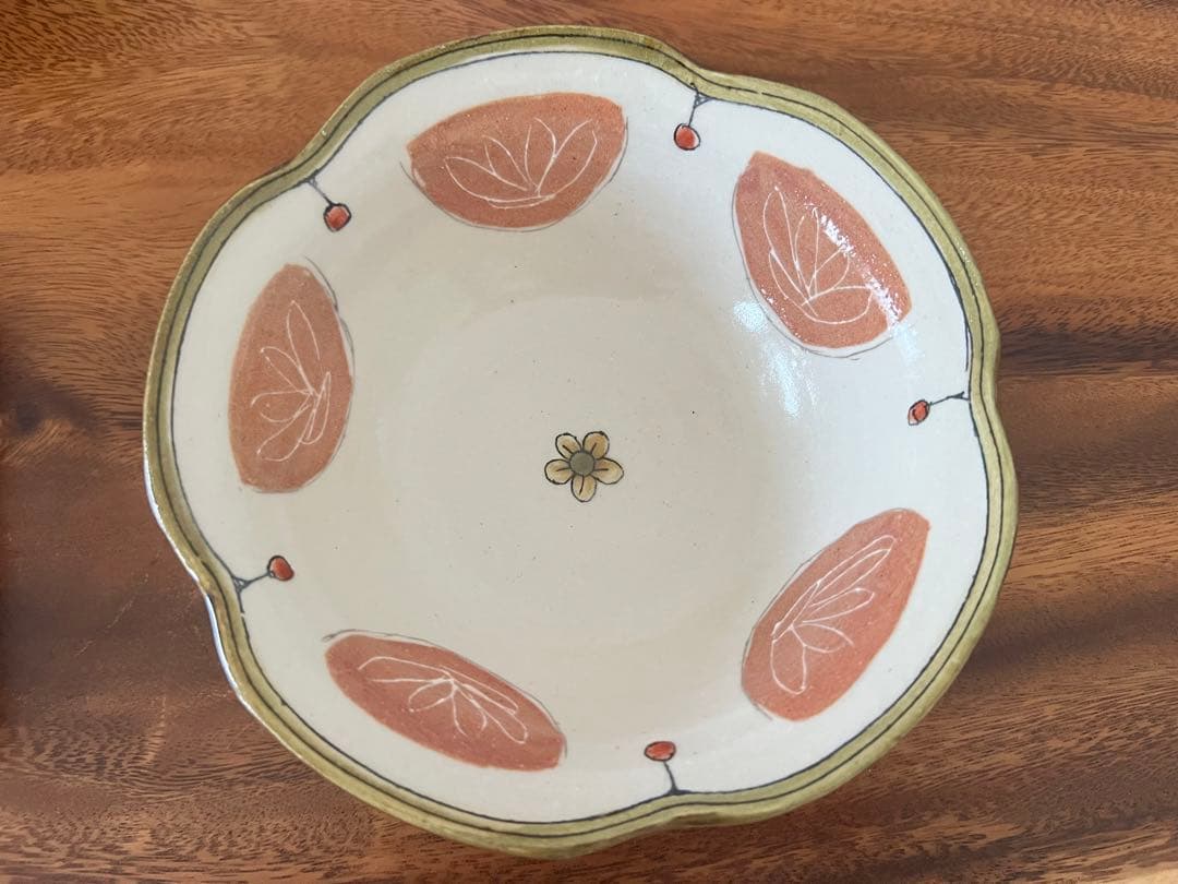 織部焼 作家器 角皿 輪花钵 マグカップ4点セット