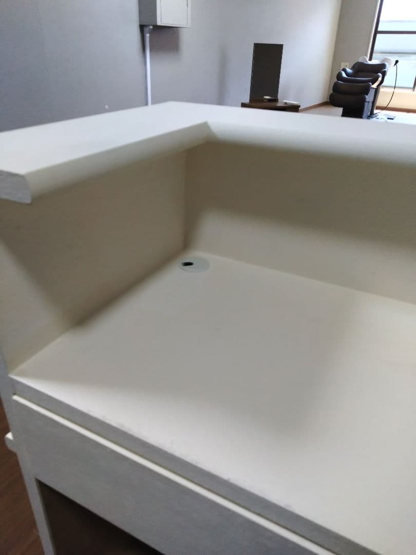 美容室木製店舗カウンター 淡いクリーム色【本日限定最終値下げ】