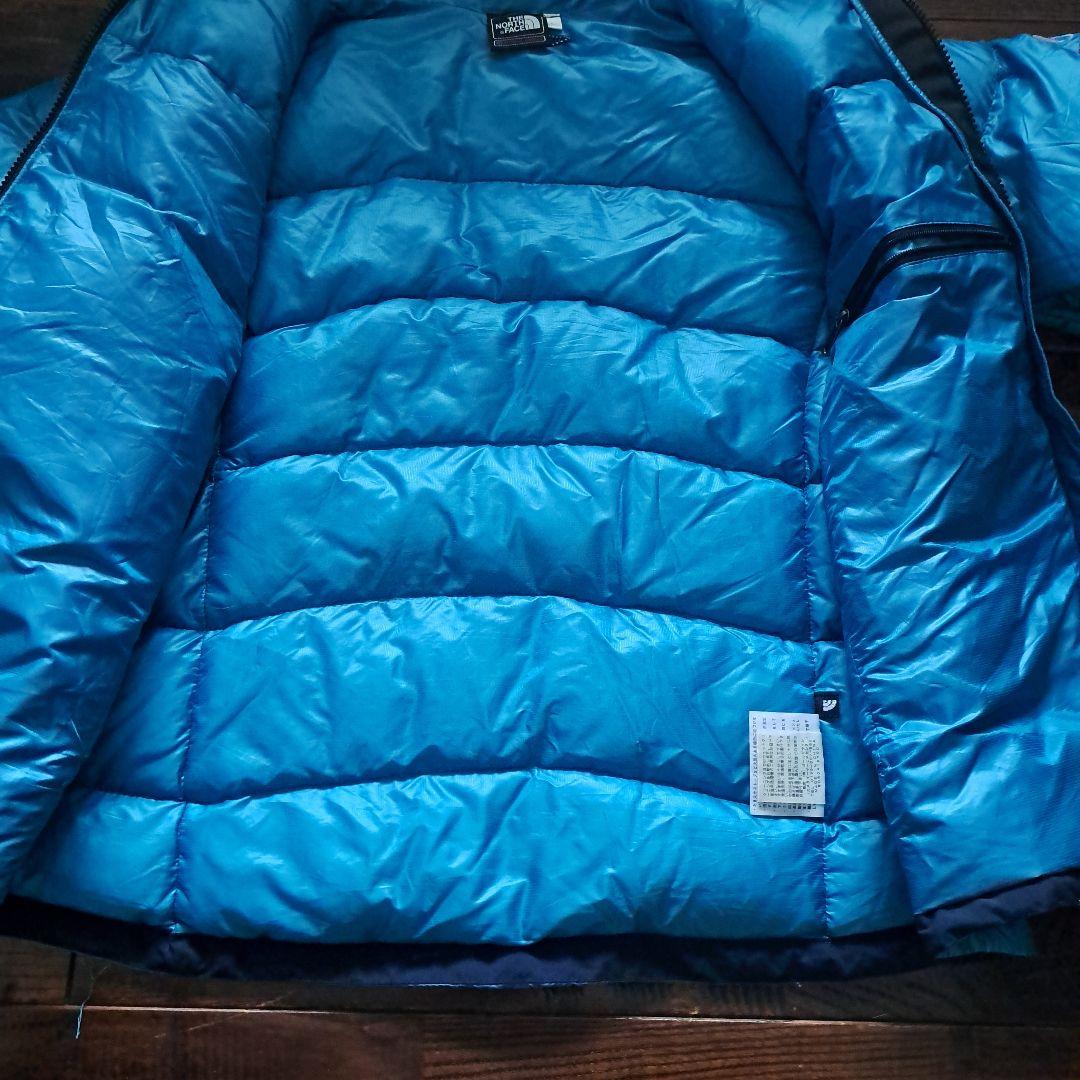 THE NORTH FACE ダウンジャケット 青 レディースL　収納袋付き