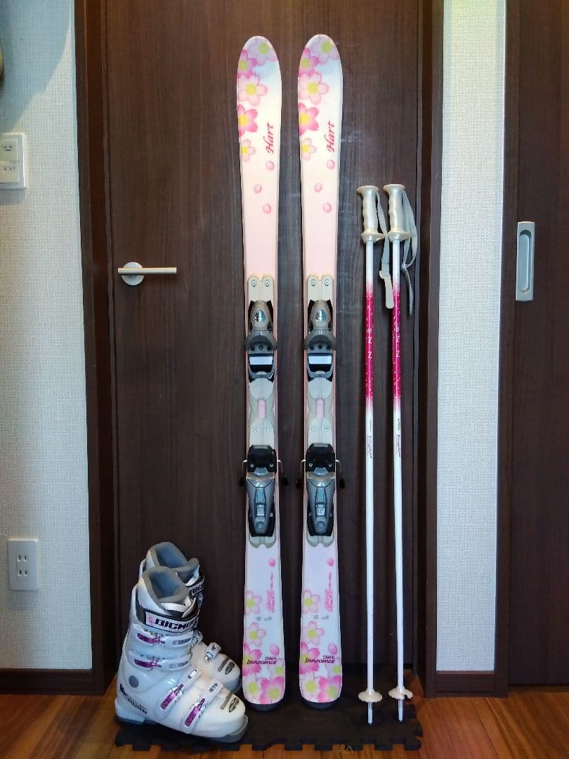 【送料無料】HART/学生・レディース用/スキーセット/メンテ・WAX済✔