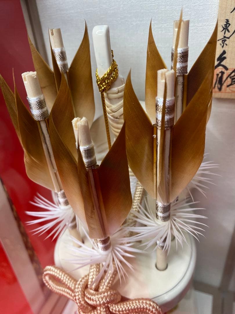 東京久月　破魔弓パノラマガラスケース・間口約１６×奥行約１５×高さ約２7㎝