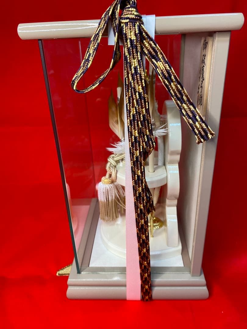 東京久月　破魔弓パノラマガラスケース・間口約１６×奥行約１５×高さ約２7㎝