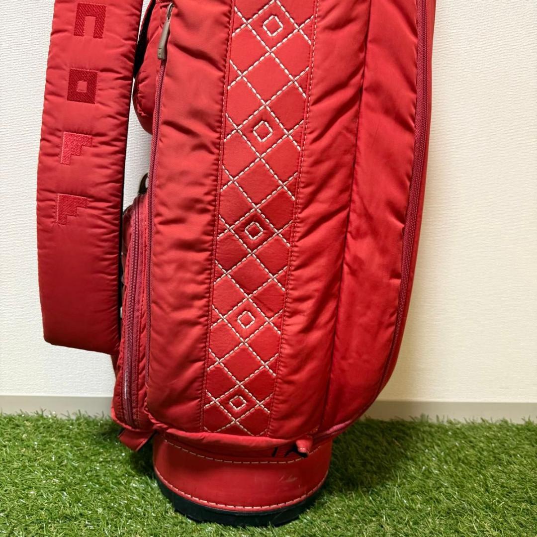 ONOFF オノフ キャディバッグ ゴルフバッグ 8.5型 レッド