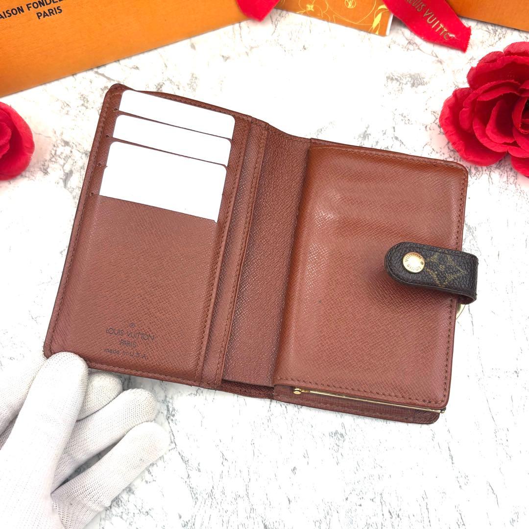 【定価の半額以下】 ルイヴィトン モノグラム ヴィエノワ がま口 折り財布