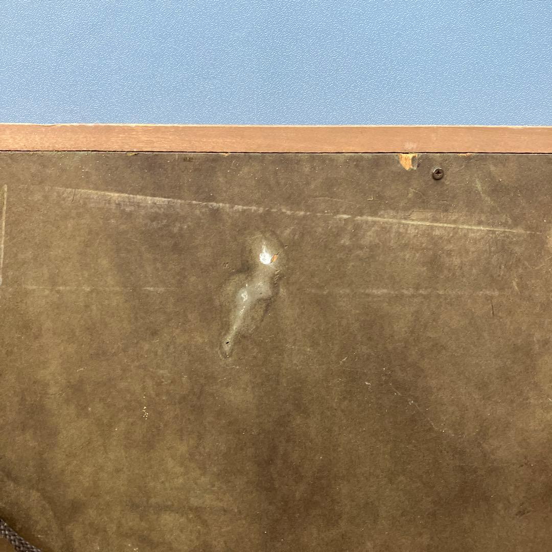 昭和レトロ 希少 金属工芸 馬 浮き彫り レリーフ 壁掛け 額装 サイン入り