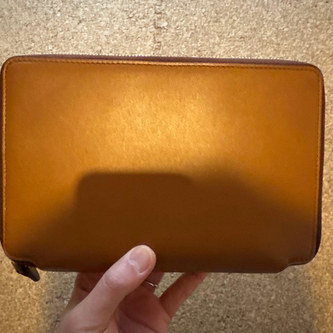 ラルフローレン　ラウンド　ダブルジップ　財布　セカンドバッグ　茶色　未使用