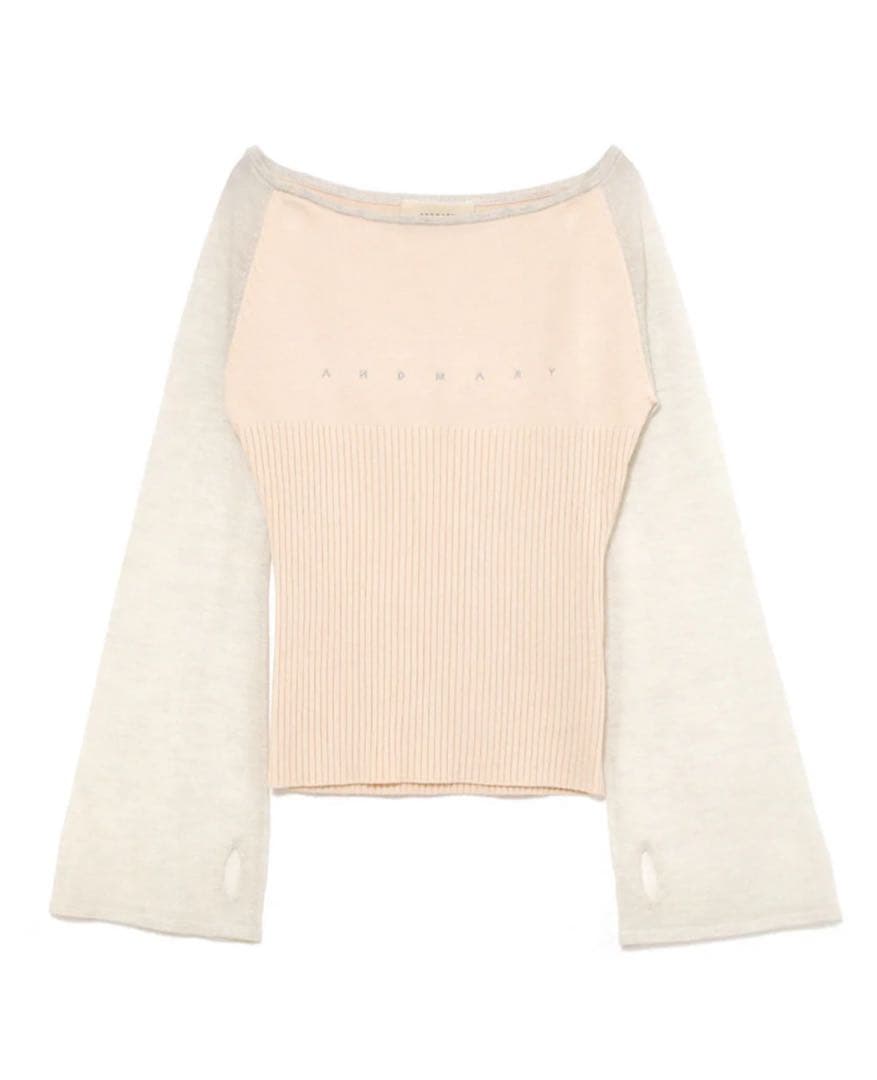 Amari knit tops gray グレー