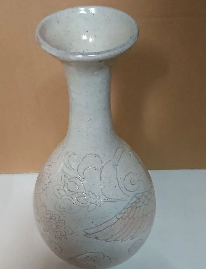 宮城県気仙沼の陶芸家・鼎窯・熊谷敏男作・花瓶(大)・未使用品