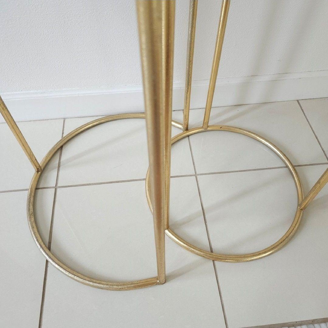 ZARA リアル大理石ネストテーブル サイドテーブル ゴールド