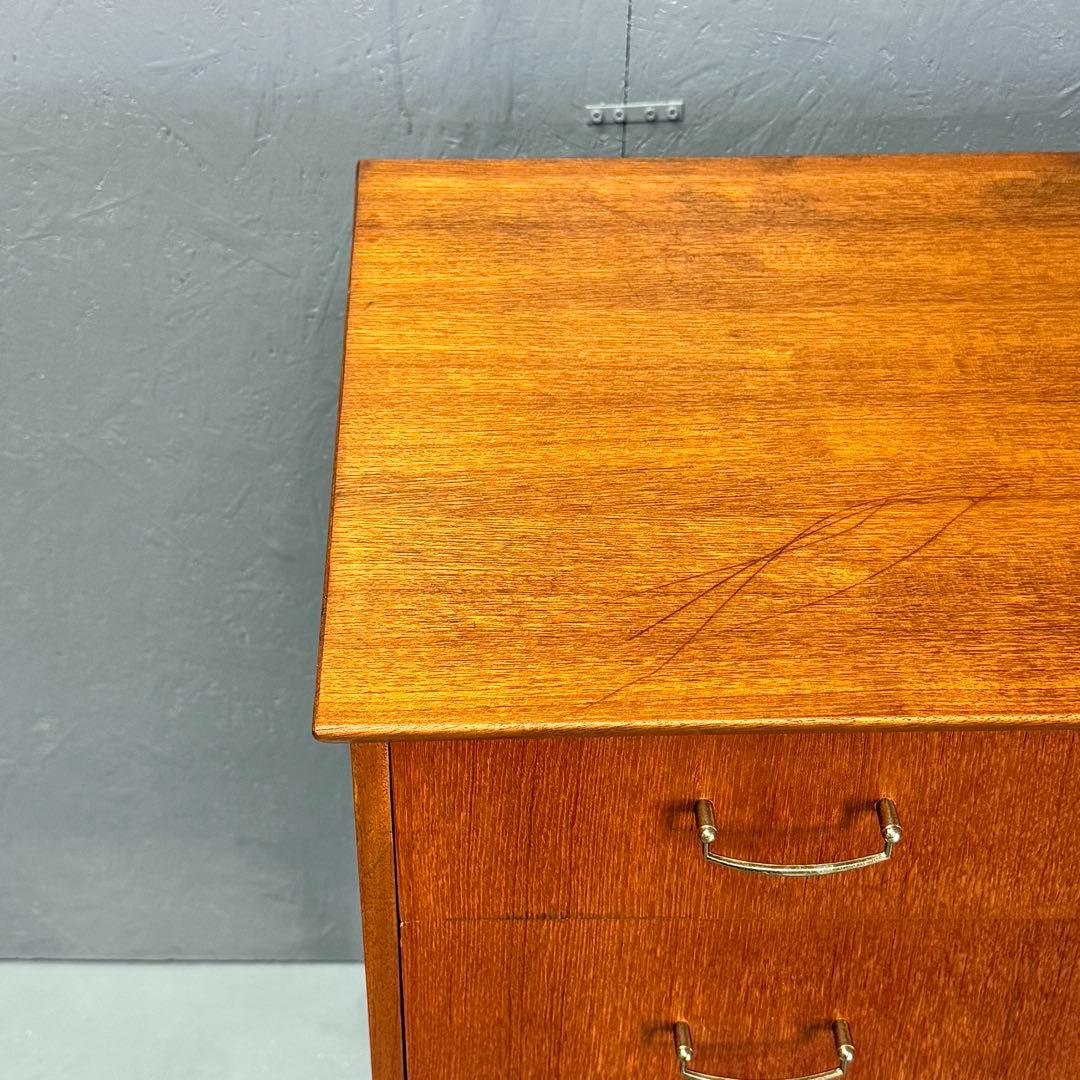 英国ヴィンテージ チーク 5段チェスト