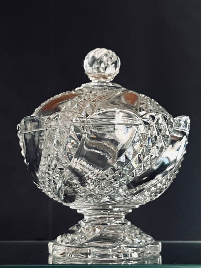 Baccarat バカラ/※大型サイズ　蓋物 セルポンティーヌ サーペンティン