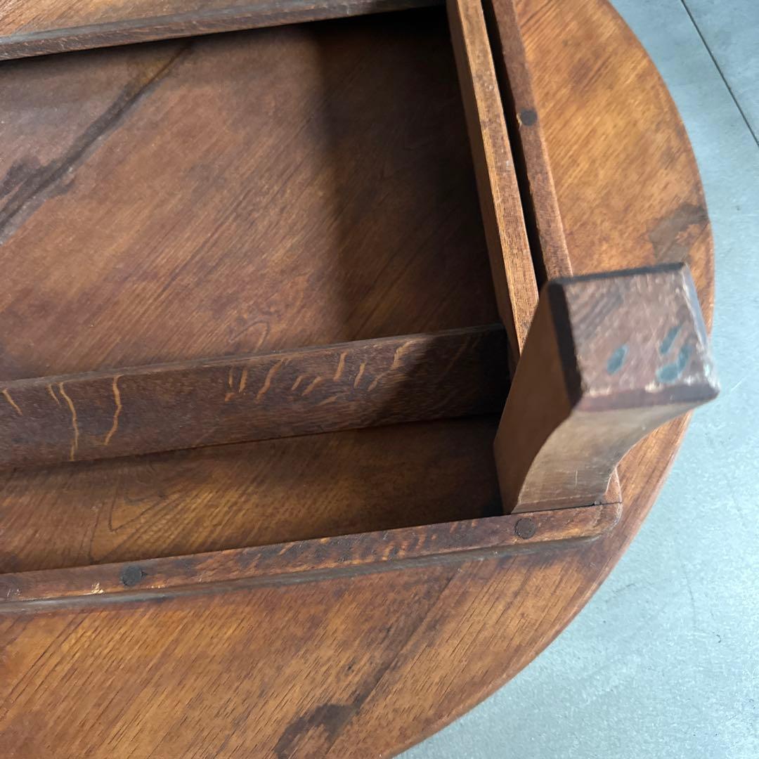 瞬間的お値下げ‼️ヴィンテージ　木製円形座卓 ダークブラウン