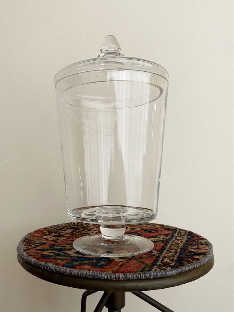 ビンテージ 花瓶 クリア 透明 コレクションケース ガラス フラワーベース