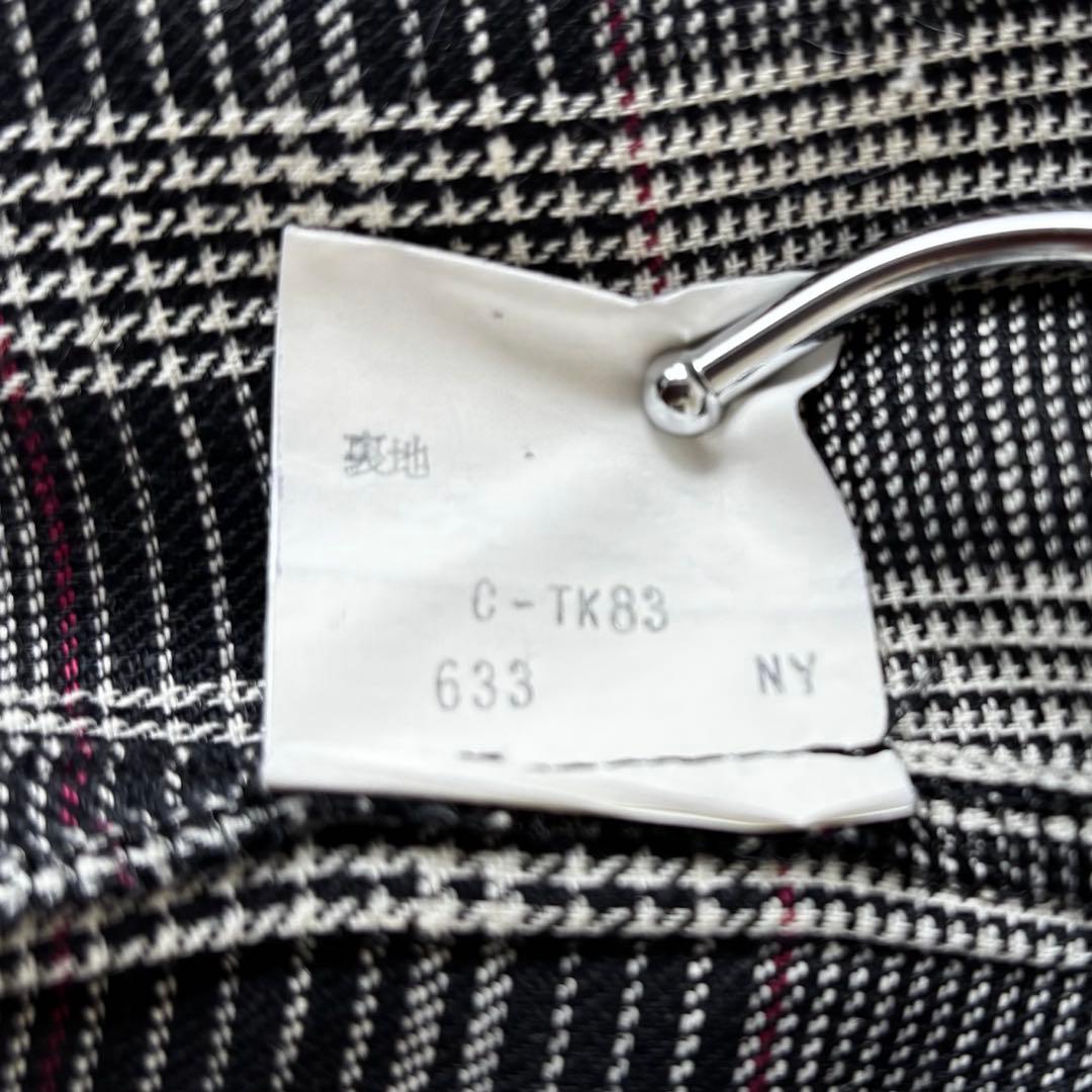 YVES SAINT LAURENT✨ダブルブレスト　スカートスーツ　チェック麻