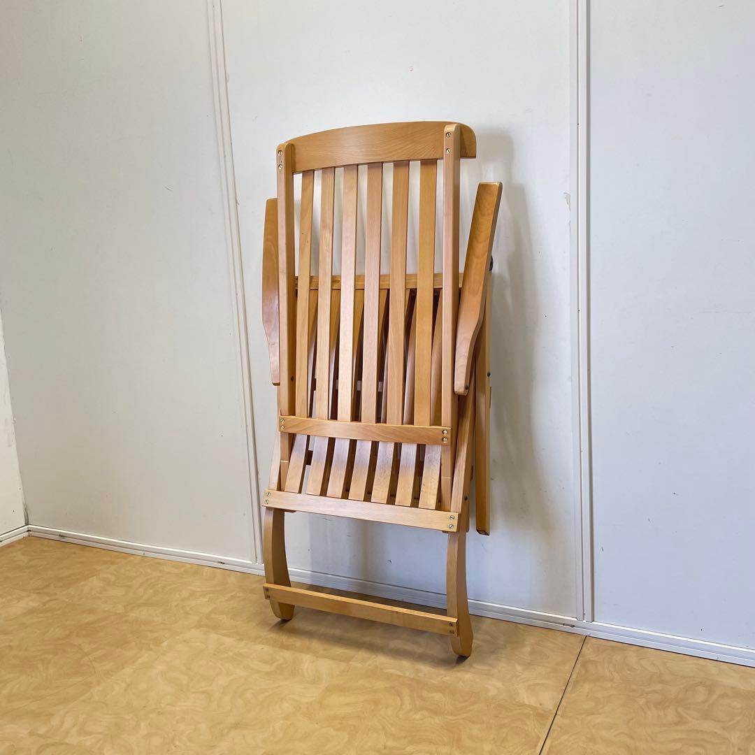 木製デッキチェア フォールディングチェア 折りたたみ椅子 イス 北欧スタイル