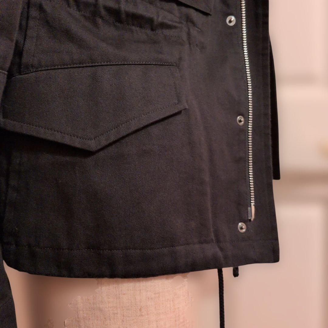 ヨウジヤマモト黒 ミリタリージャケット ウエスト　裾　ドローストリング