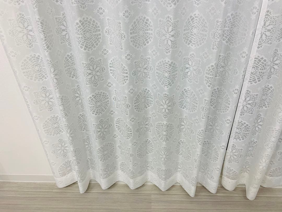 そらいろのたね　レースカーテン　オーナメント　100㎝×176㎝　6枚