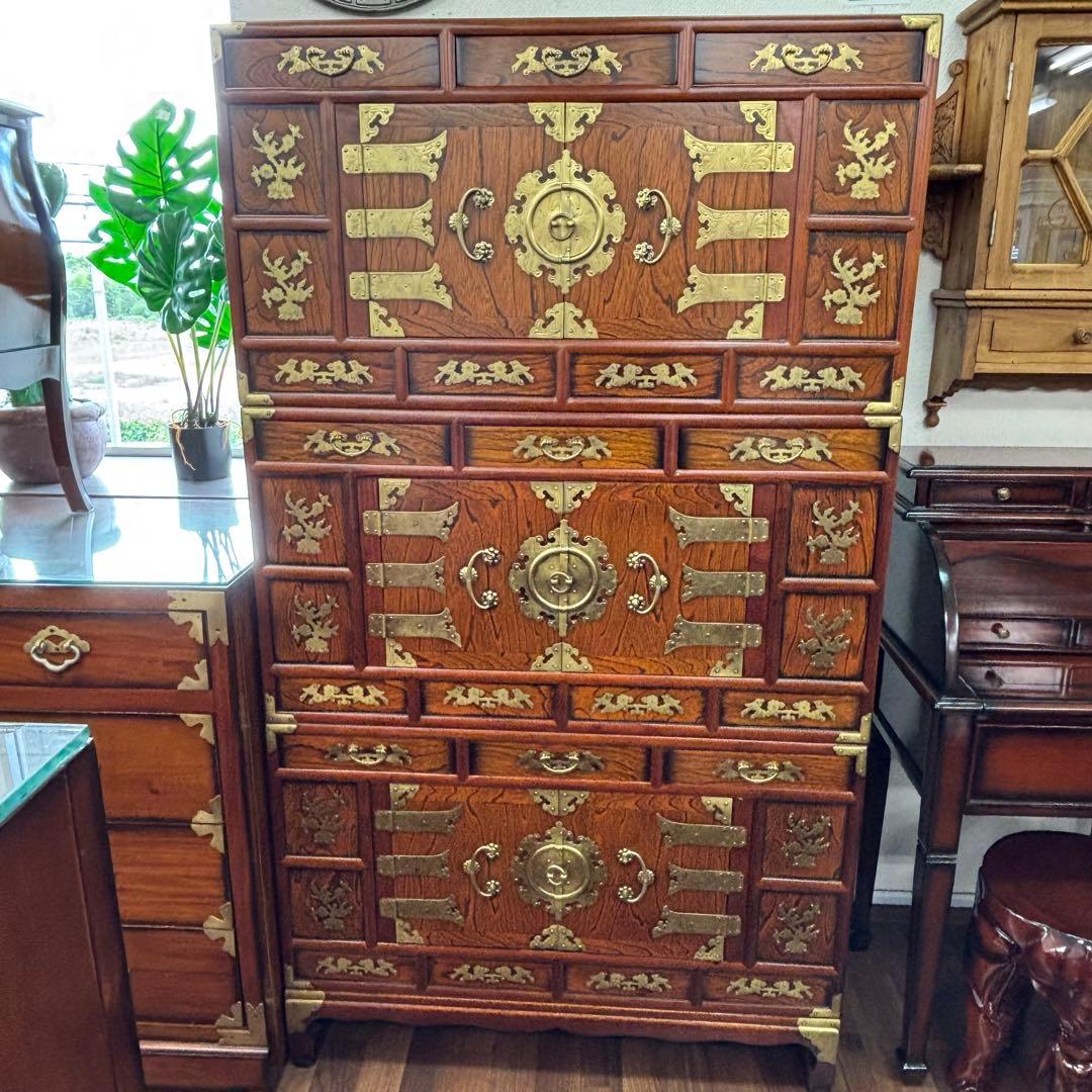 韓国製 八方チェスト 大型収納キャビネット 和家具 和箪笥 収納キャビネット