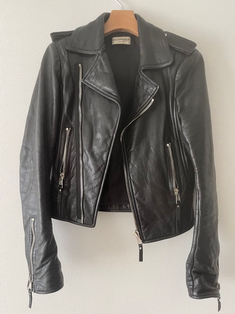 【状態良】バレンシアガライダースレザージャケット