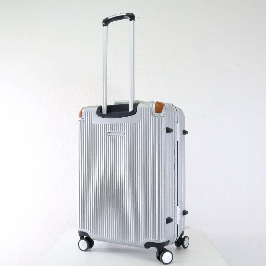 値下展示品 スイスミリタリー スーツケース 64L TSAロック付き シルバー系